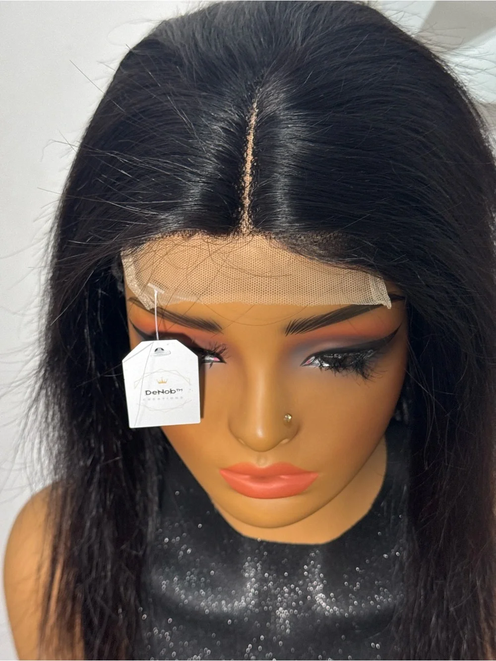 100% Human Hair 16 inches 4x4 Closure Wig | Glueless Natural Black Wig